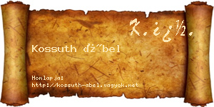 Kossuth Ábel névjegykártya